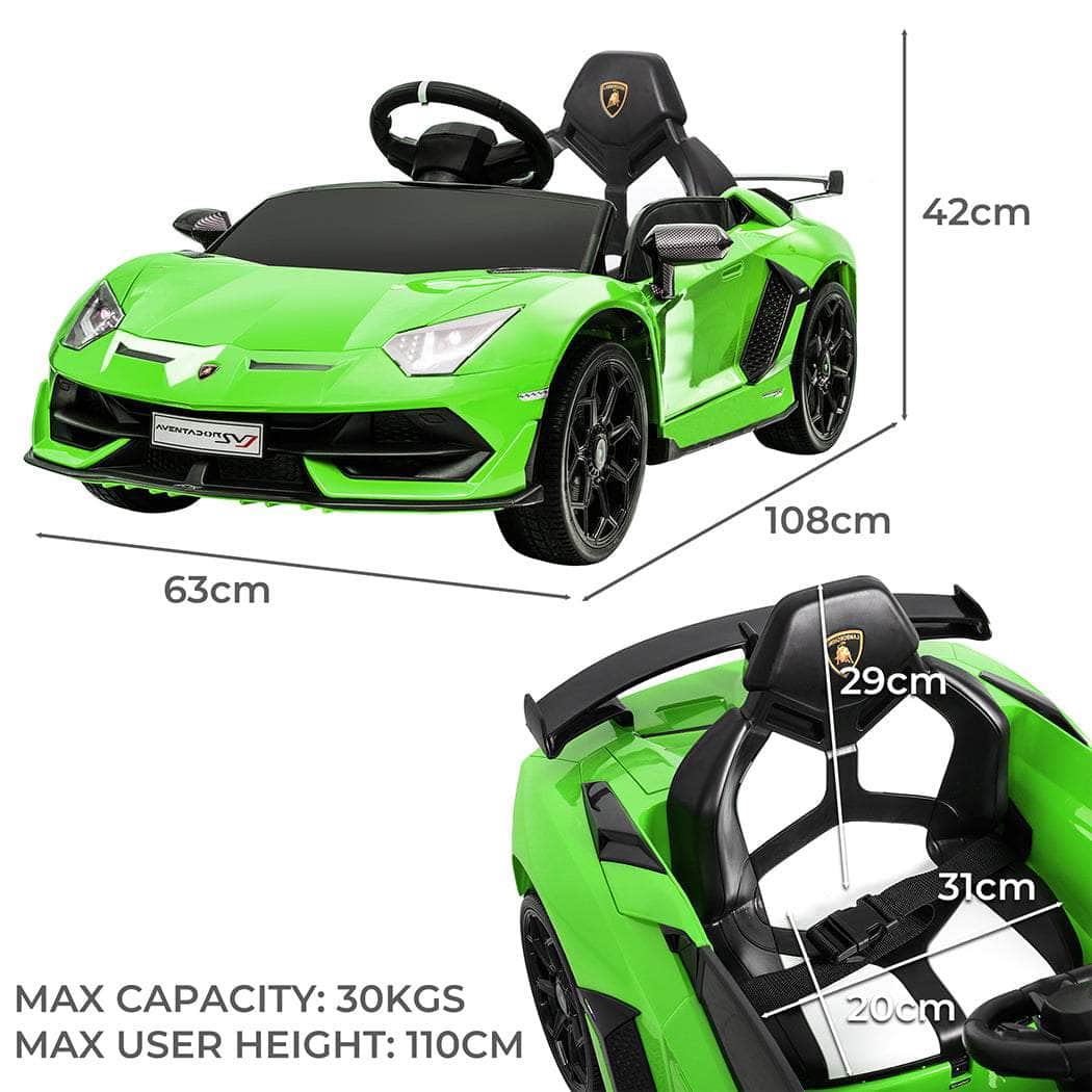 Kids Ride On Car Lamborghini SVJ Licensed Green