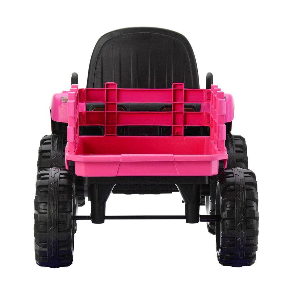 Kids Ride On Car Tractor 12V Toys Remote Control Green/Pink