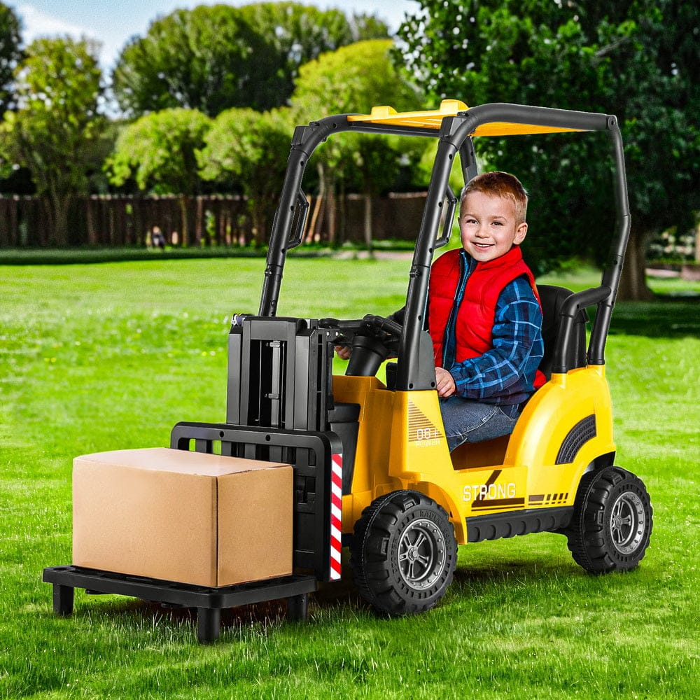 Kids Electric Ride On Car Forklift Loader Toys Cars Horn Remote 12V Red, Red colour - photo 16