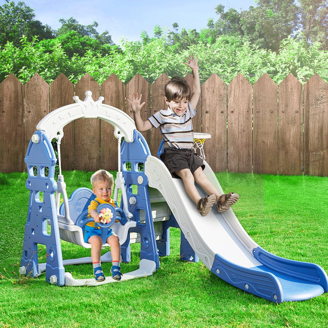 Kids Slide Swing Basketball Ring Blue | SC10 id