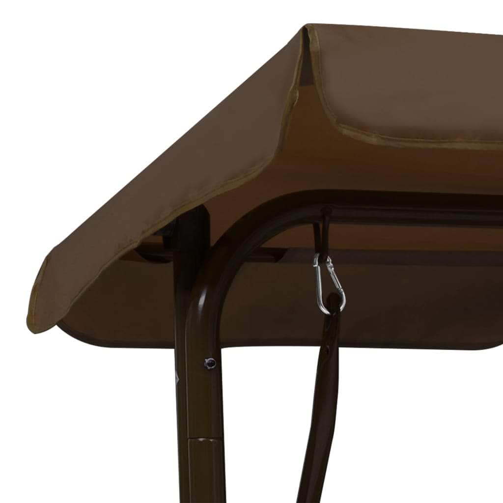 Kids Swing Bench Brown Fabric