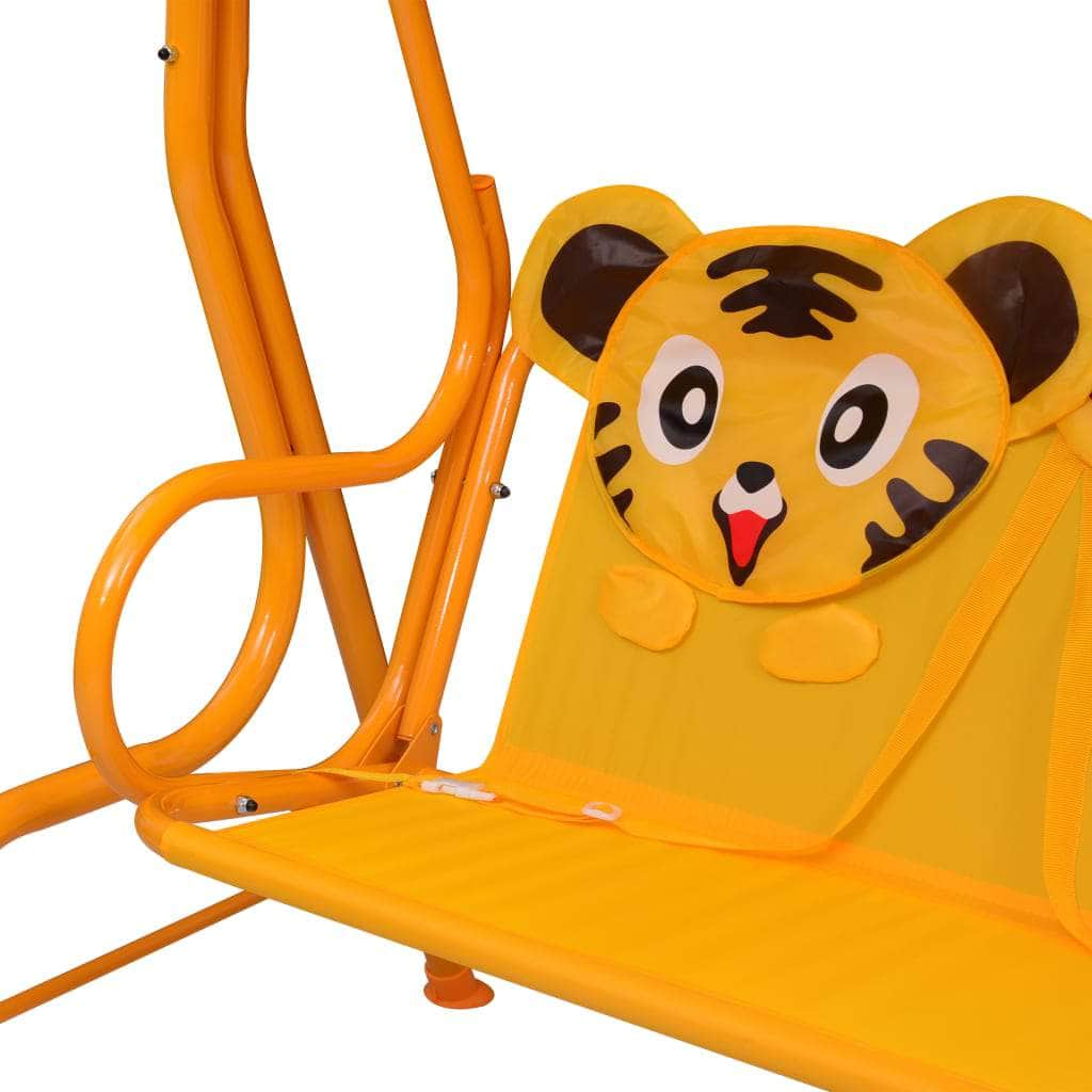 Kids Swing Bench Yellow Fabric