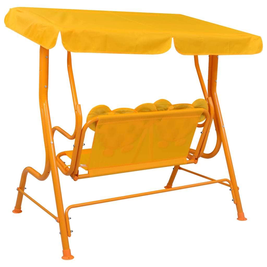 Kids Swing Bench Yellow Fabric