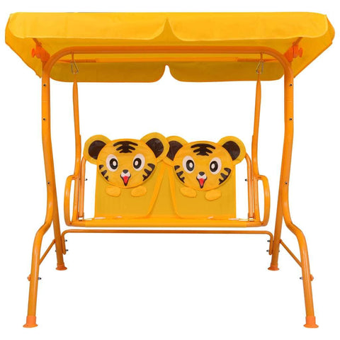 Kids Swing Bench Yellow Fabric