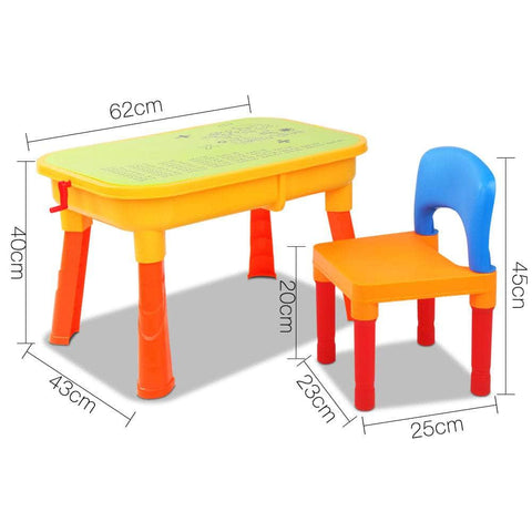 Kids Sandpit Pretend Play Set Sand Water Table Chair Outdoor Beach Toy