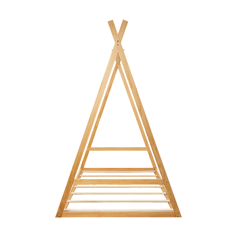 Kids Tent Montessori Toddler Floor Bed Wooden Bedframe Slat Support