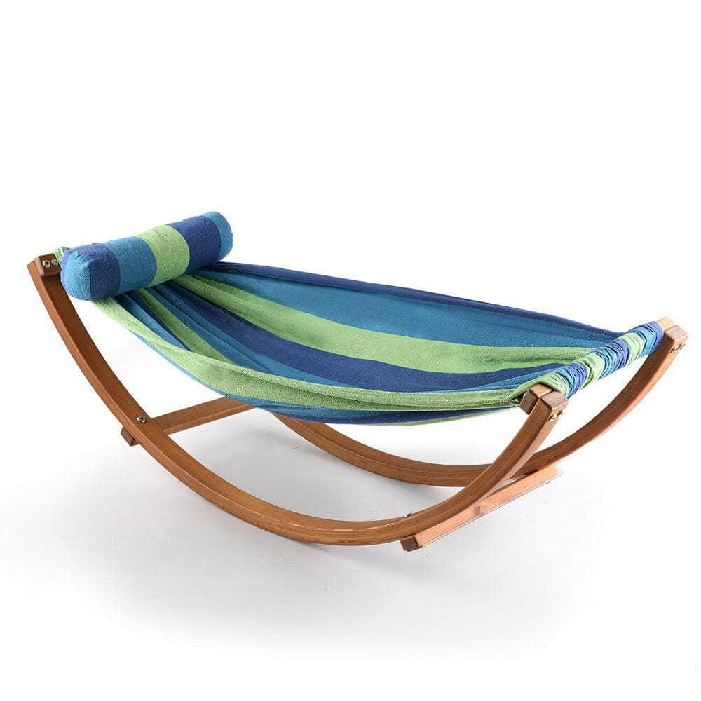 Kids Timber Hammock Bed Swing - Blue