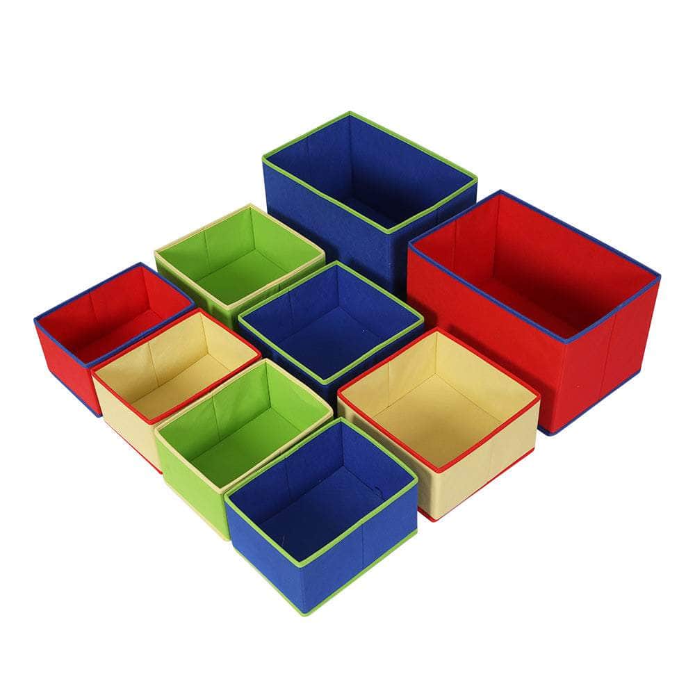 Kids Toy Box 9 Bins Storage Children Room Organiser Cabinet Display 3 Tier