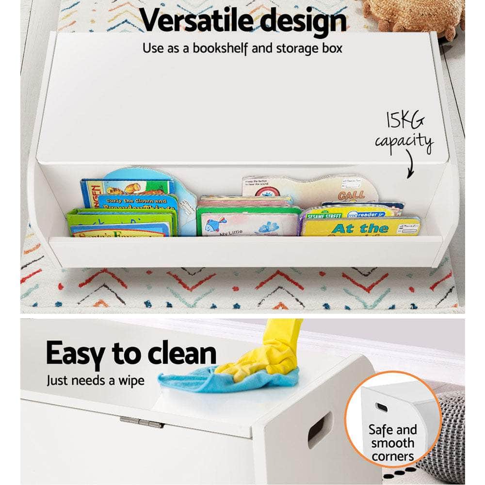 Kids Toy Box Bookshelf Storage Children Room Bookcase Organiser Display