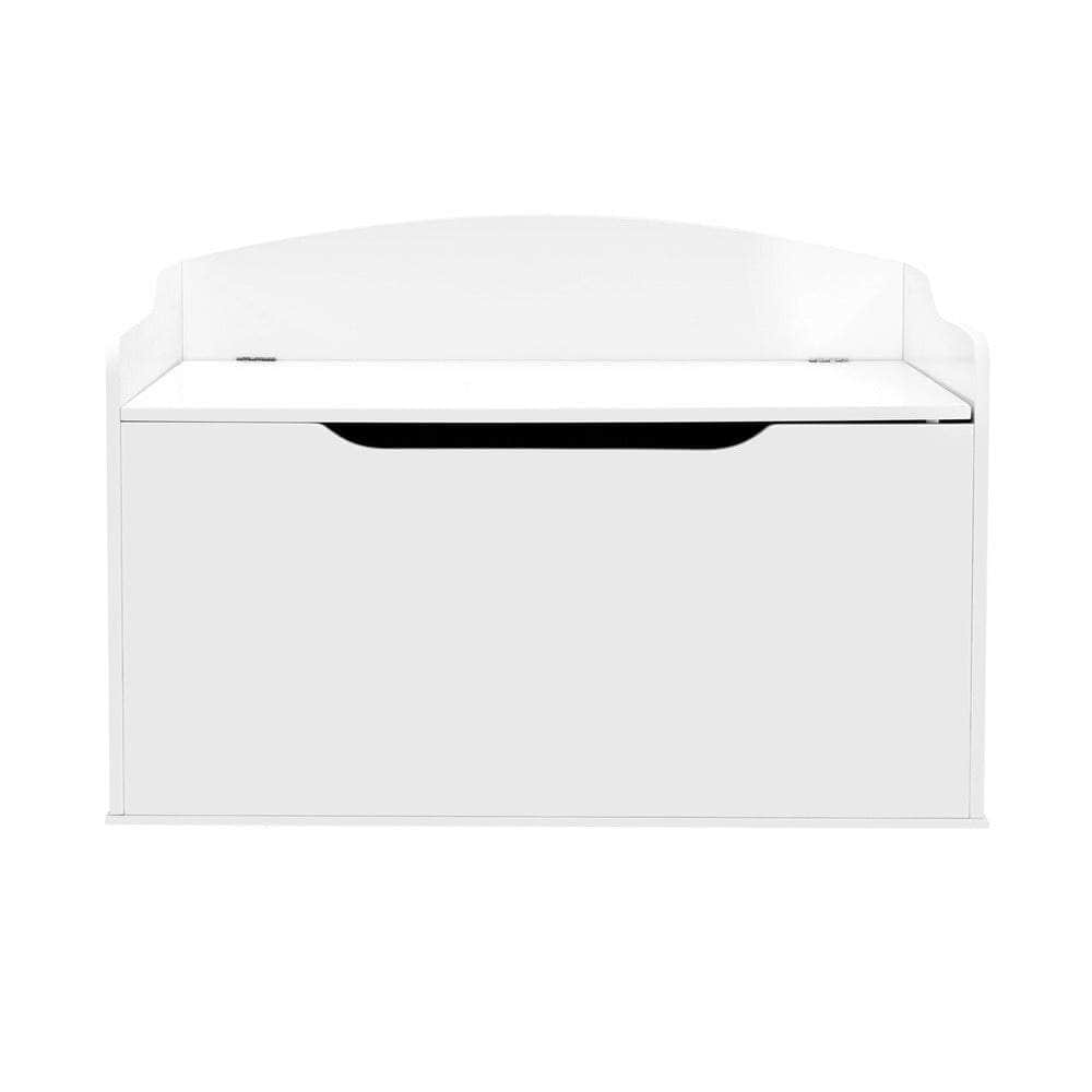 Kids Toy Box Storage Cabinet Chest Blanket Children Clothes Organiser White