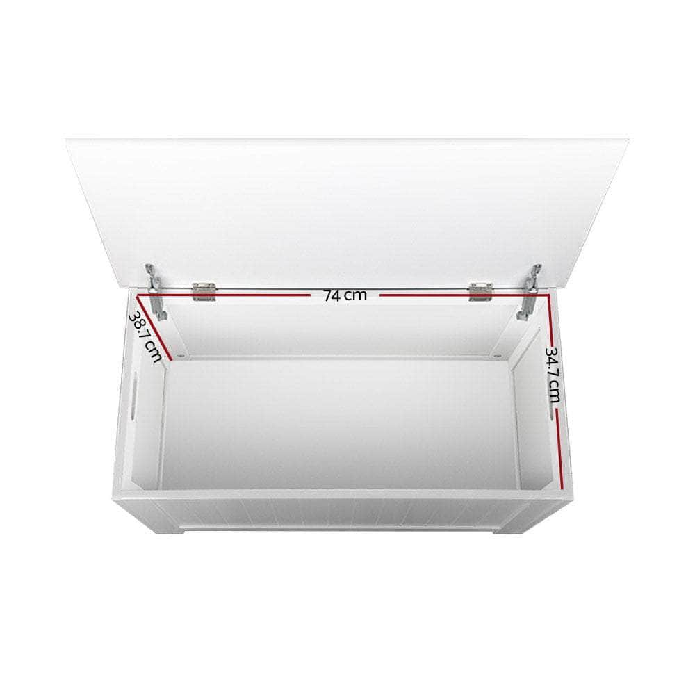 Kids Toy Box Storage Chest Cabinet Children Organiser White Container