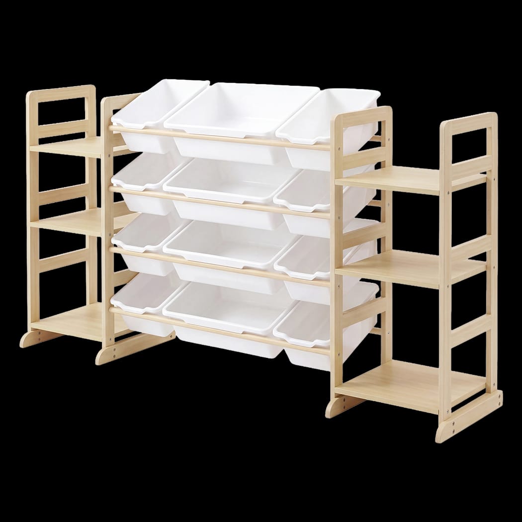 Kids Toy Storage Unit 12 Bins 6 Shelves Rack | Simpledeals