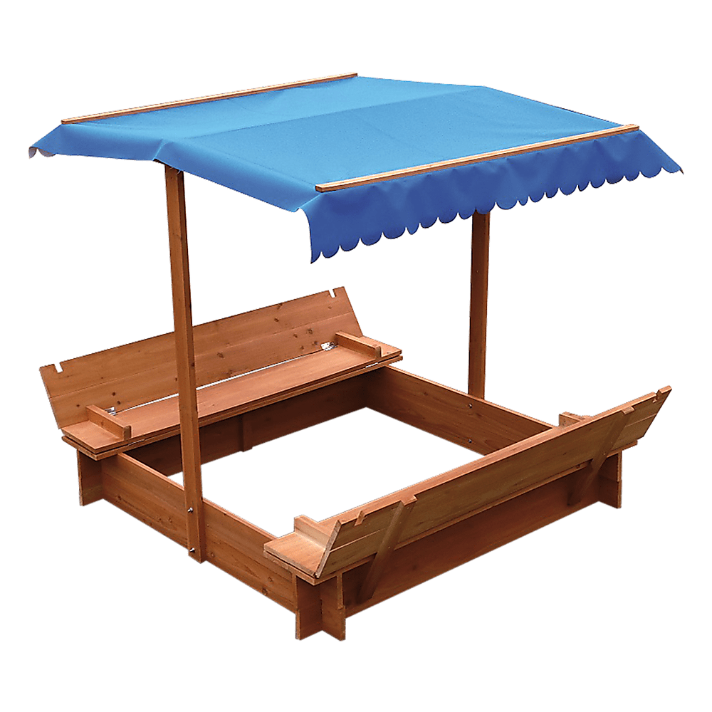 Kids Wooden Toy Sandpit With Canopy