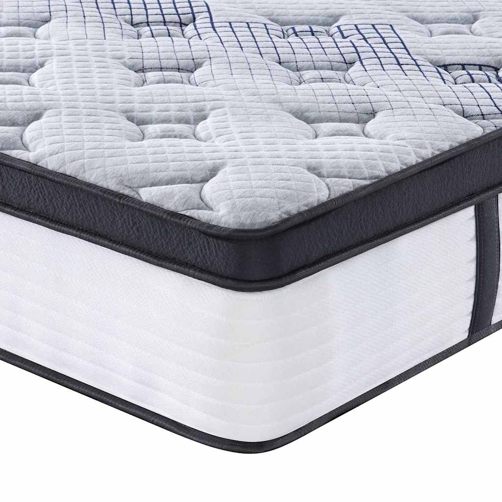 King 28cm Medium Pocket Spring Mattress Fabric Foam Isolation Pad Support