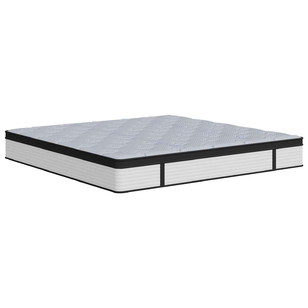 King 28cm Medium Pocket Spring Mattress Fabric Foam Isolation Pad Support