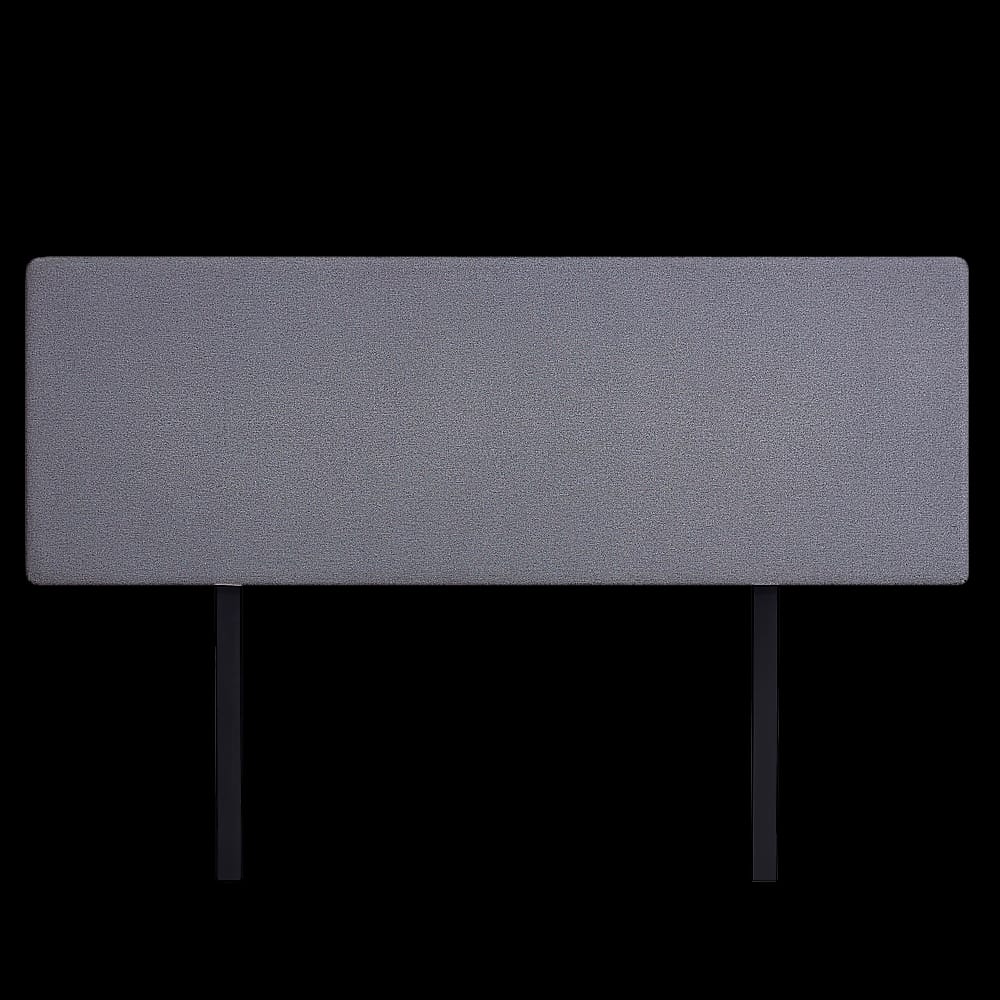 Linen Fabric King Bed Deluxe Headboard Bedhead - Slate Ash