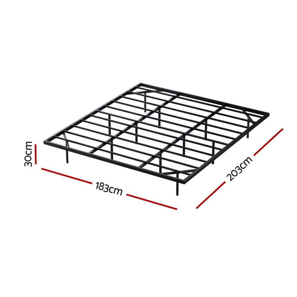 King Bed Frame,Floating Metal Bed Frame with Smart LED Lights
