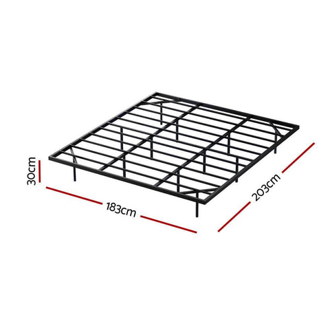 King Bed Frame,Floating Metal Bed Frame with Smart LED Lights
