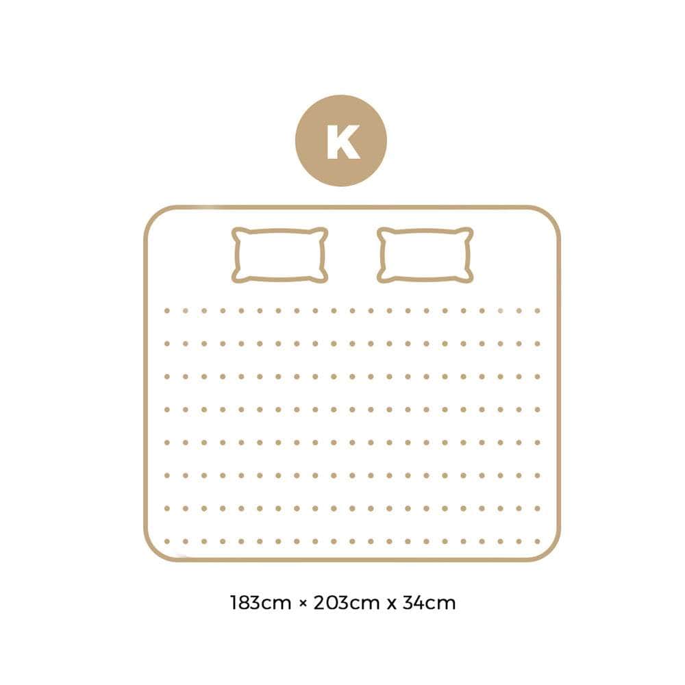 King Mattress Cool Gel Foam Pocket Spring 34CM with Pillows