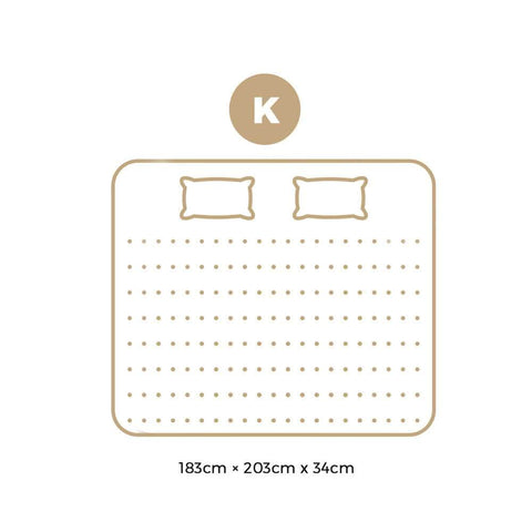 King Mattress Cool Gel Foam Pocket Spring 34CM with Pillows