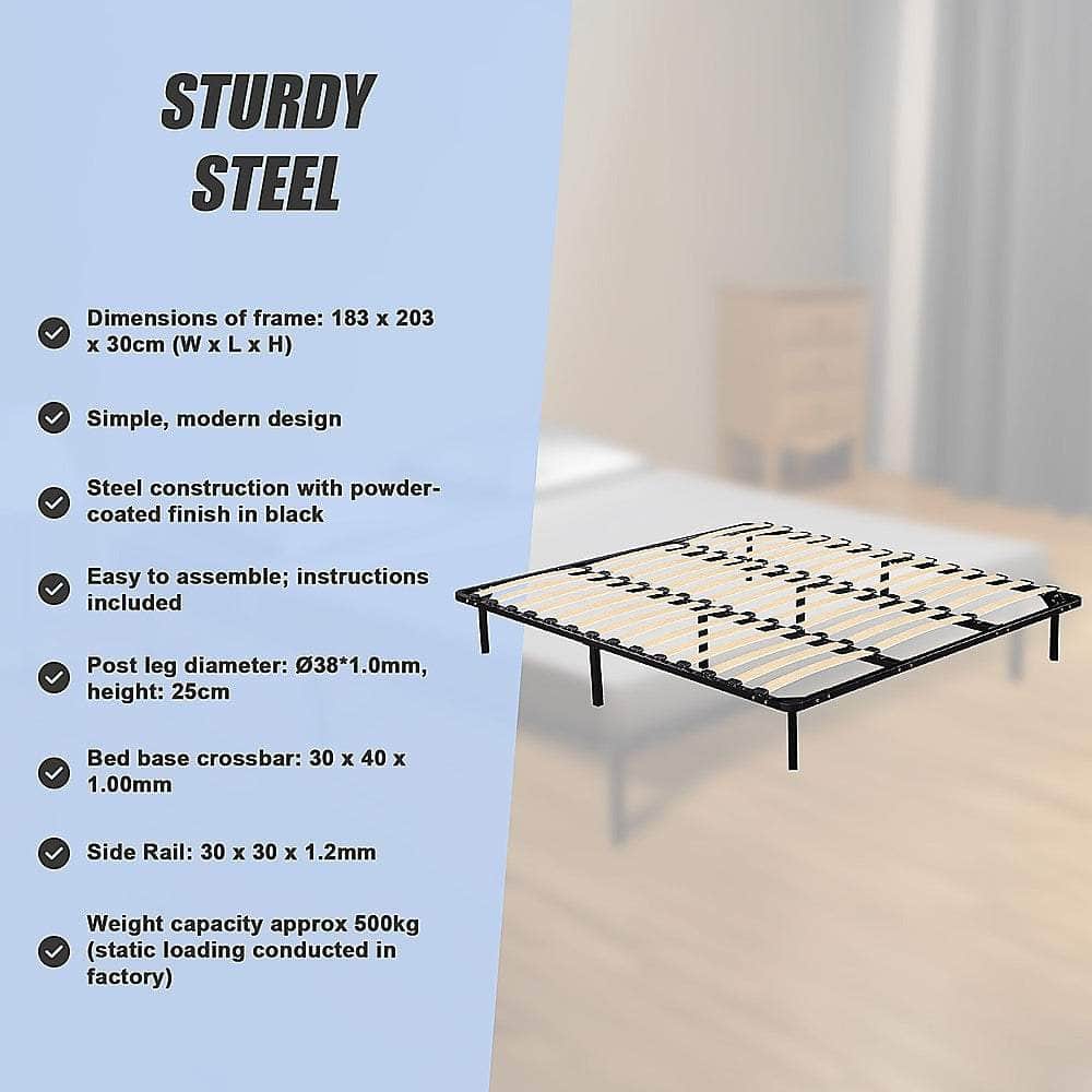 King Metal Bed Frame - Bedroom Furniture