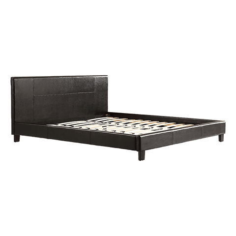 King Pu Leather Bed Frame Black