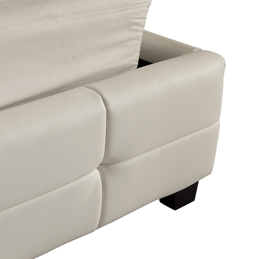 King PU Leather Deluxe Bed Frame White