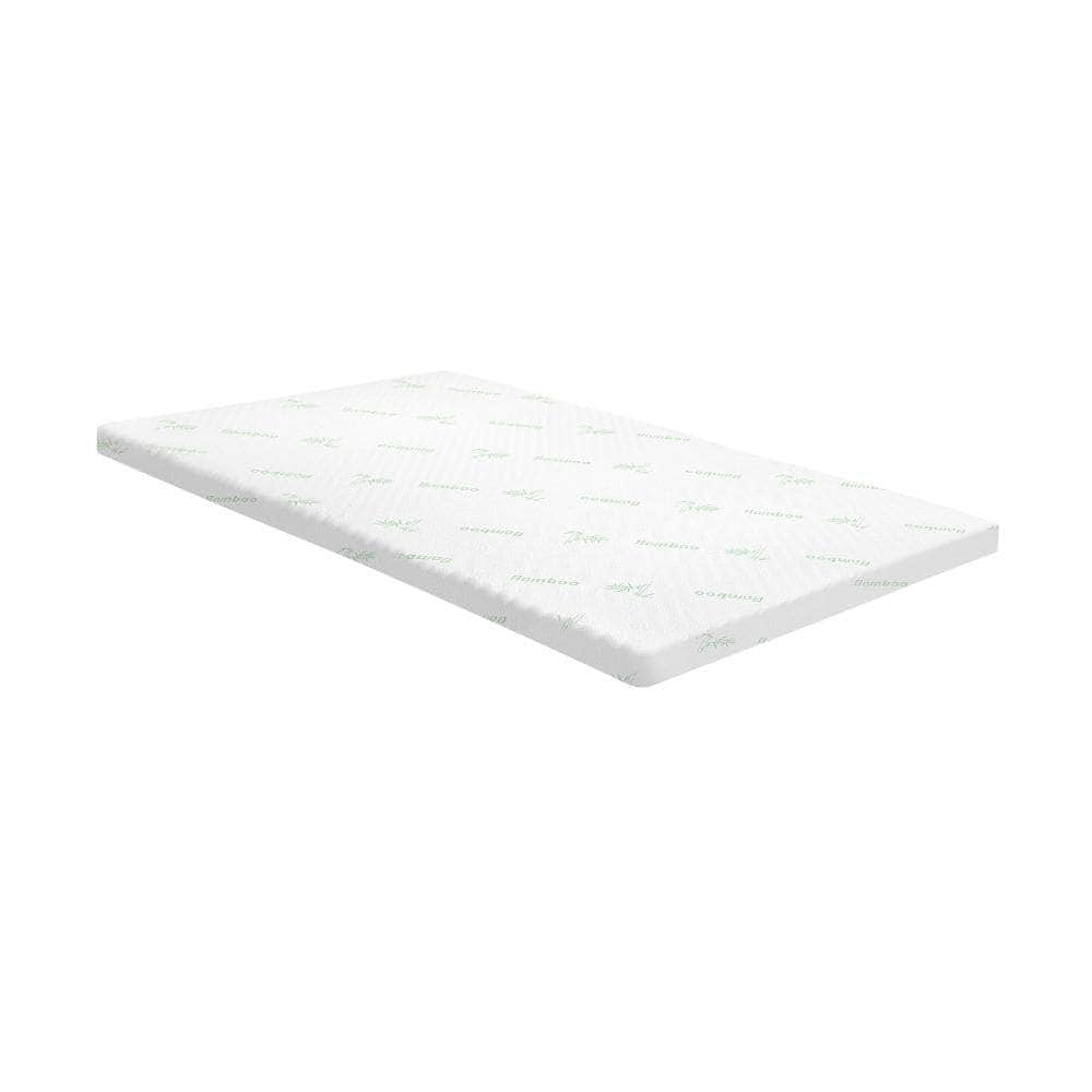 King Single 8CM Memory Foam Mattress Topper Cool Gel Bed Bamboo Cover 7