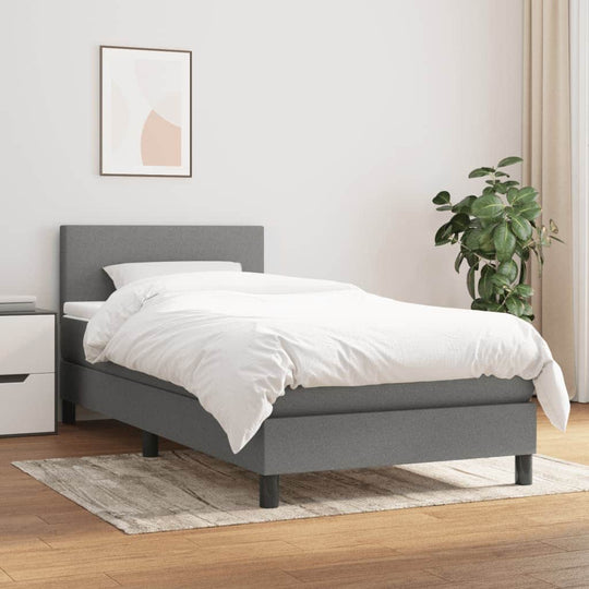 KS Fabric Box Spring Bed with Medium Support Mattress