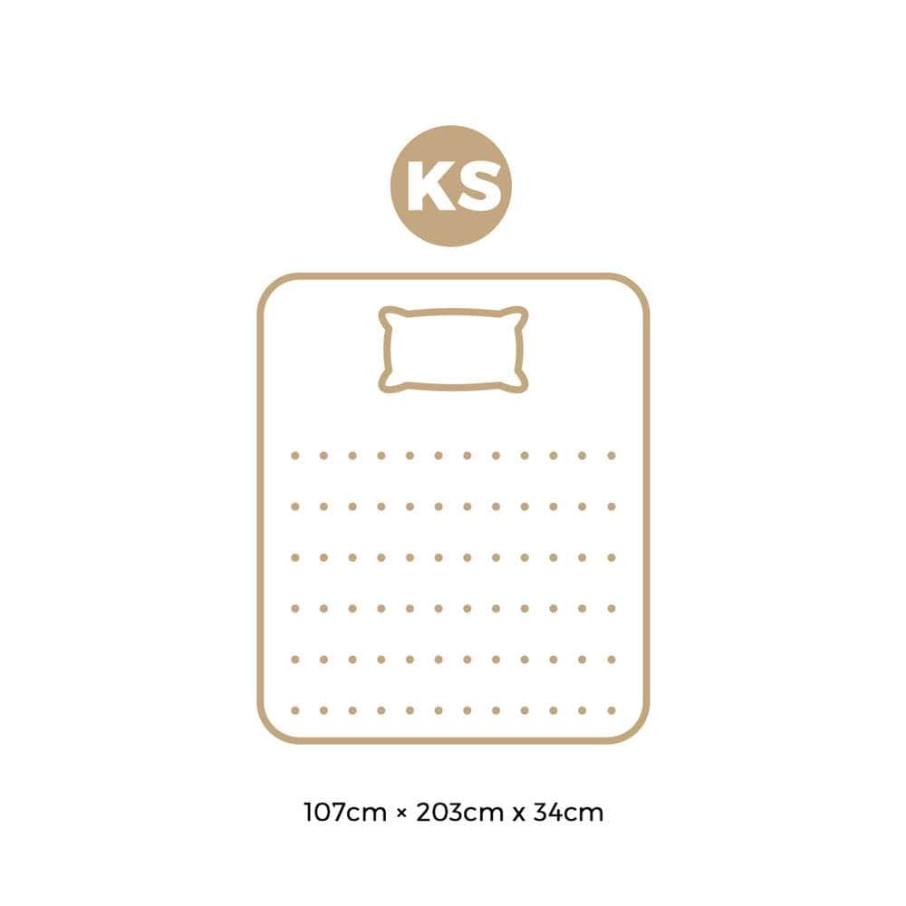 King Single Mattress Cool Gel Foam Pocket Spring 34CM with Pillow
