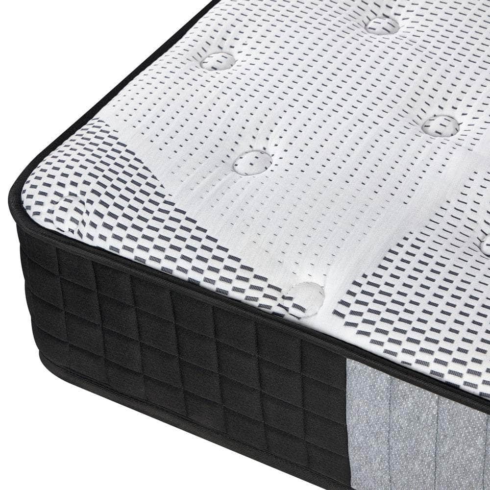 King Single Mattress Tight Top Foam 5 Zone Pocket Spring Innerspring 24cm