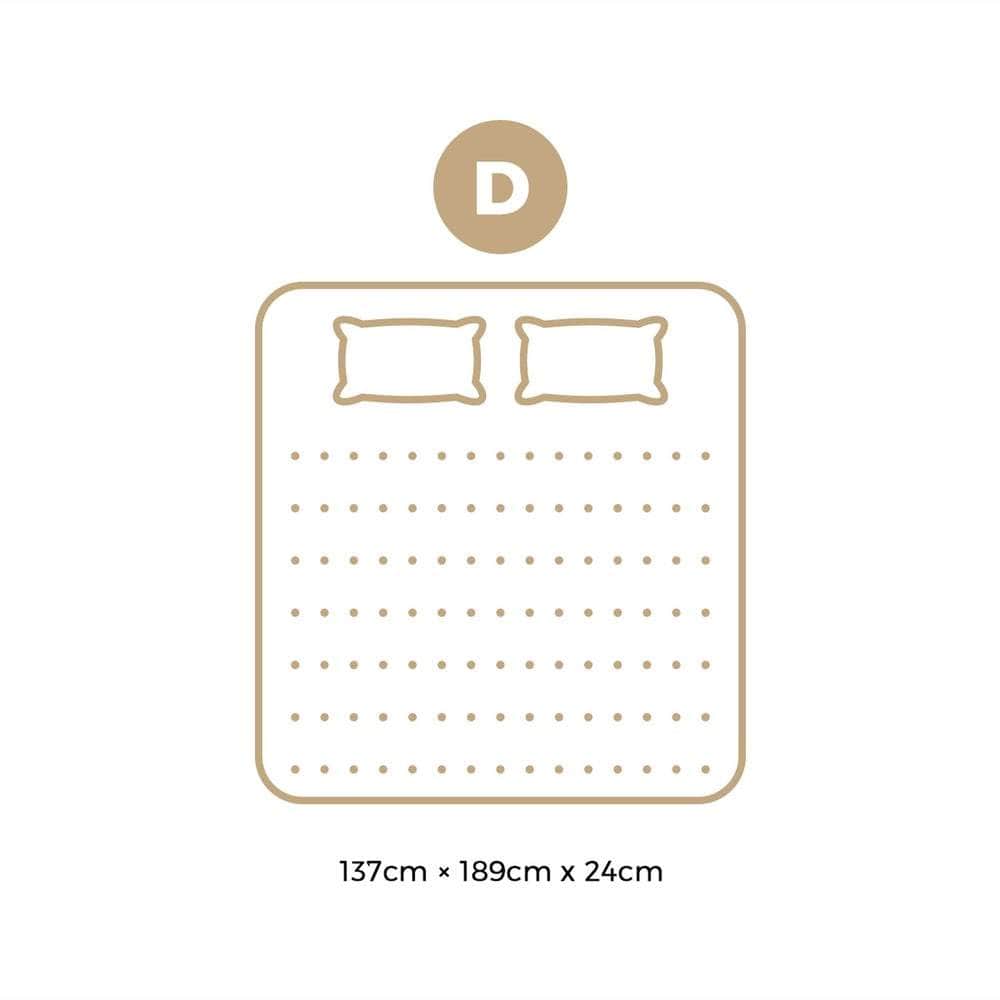 King Single Mattress Tight Top Foam 5 Zone Pocket Spring Innerspring 24cm