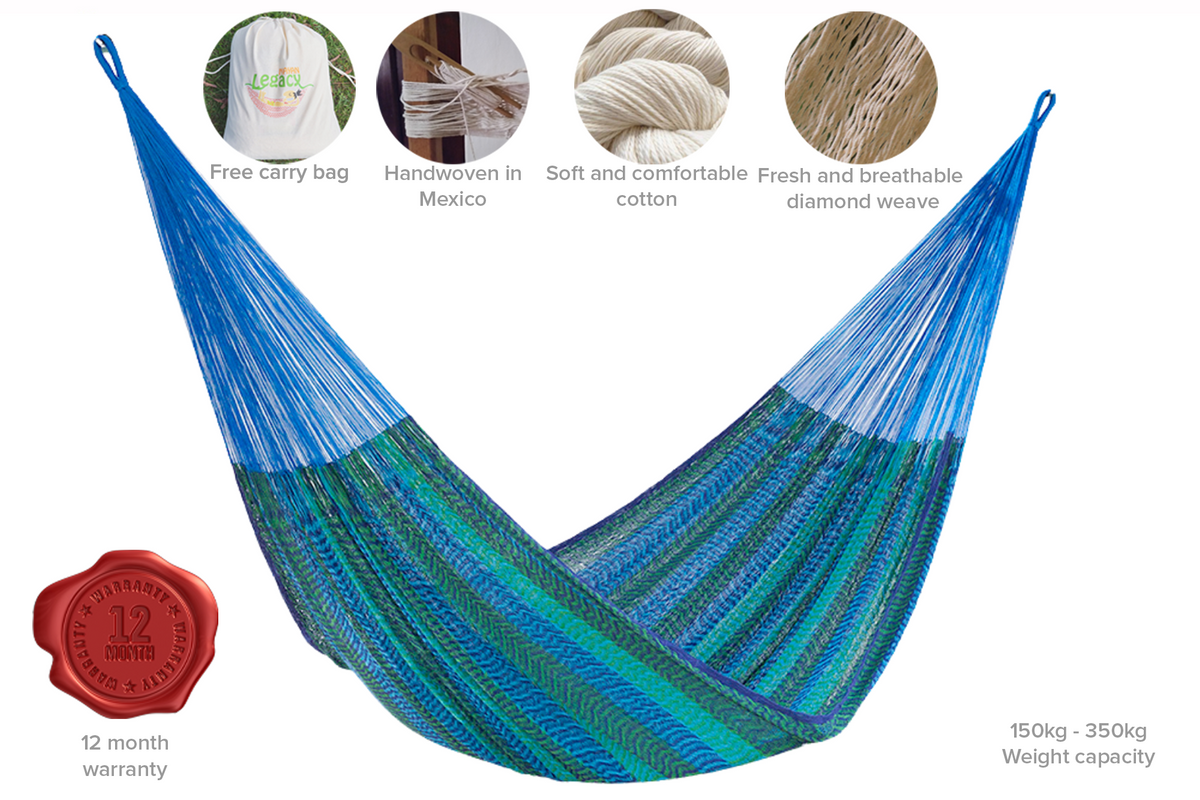 King Size Cotton Hammock in Caribe