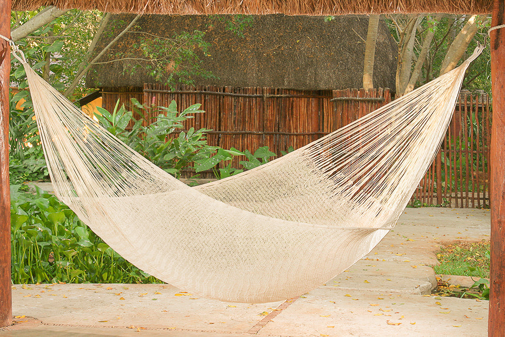 King Size Cotton Mexican Hammock in Cream Colour