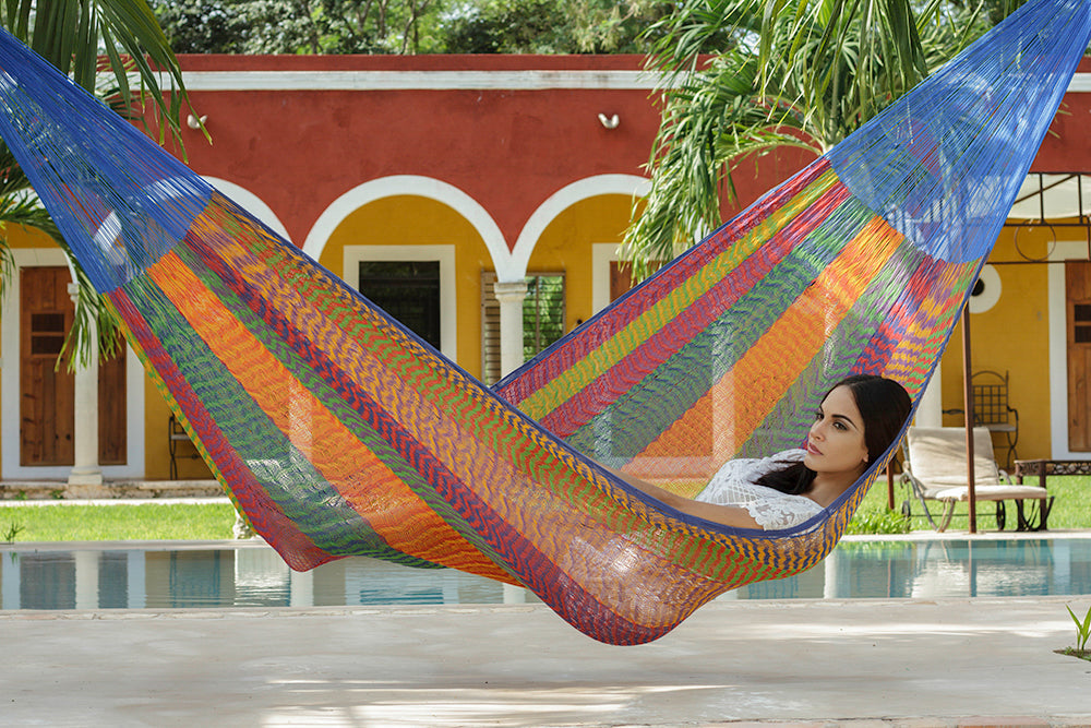 King Size Cotton Mexican Hammock in Mexicana Colour