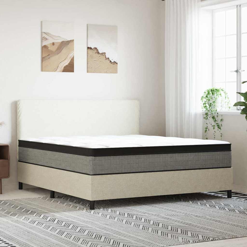 King Size Medium Plus Pocket Spring Mattress Fabric with Foam & 7-Zone Support