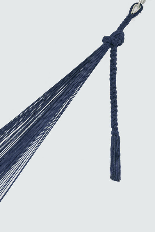 King Size Outdoor Cotton Mexican Hammock Blue