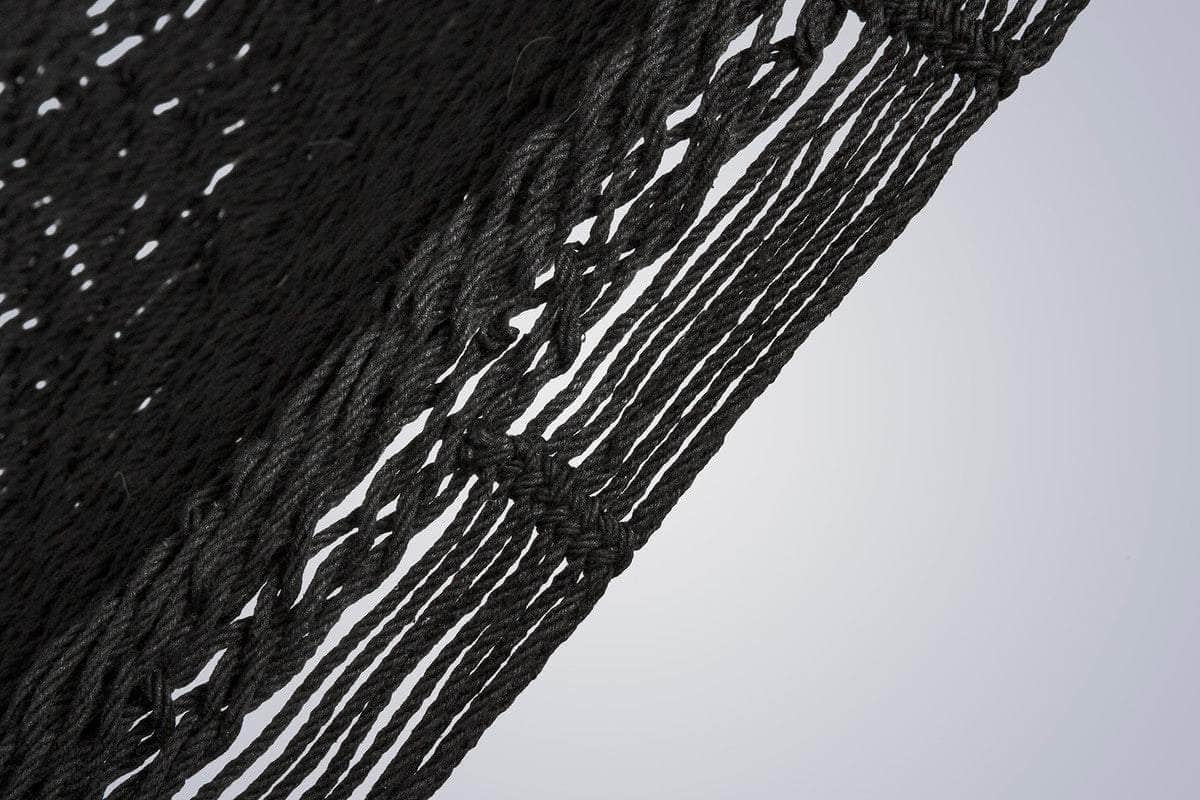 King Size Outdoor Cotton Mexican Hammock In Black