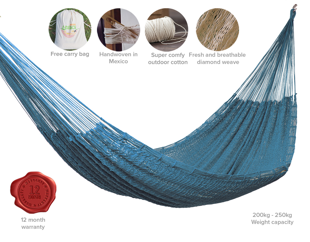 King Size Outdoor Cotton Mexican Hammock In Bondi