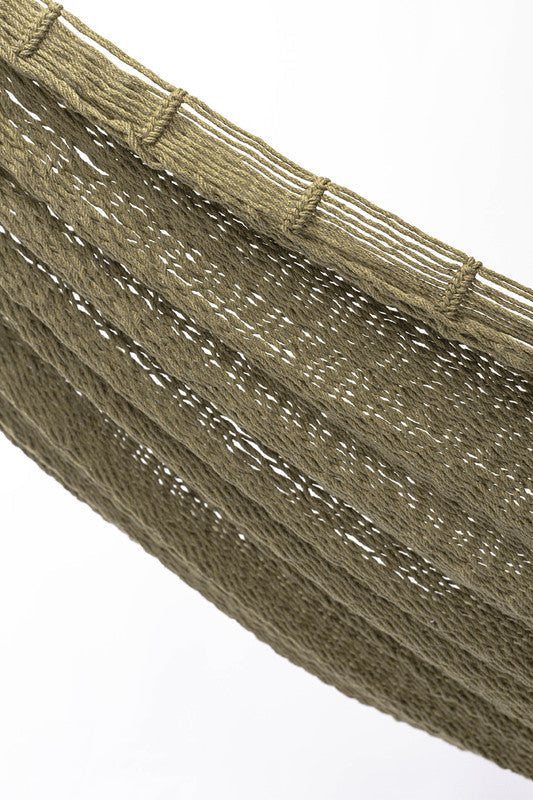 King Size Outdoor Cotton Mexican Hammock In Cedar