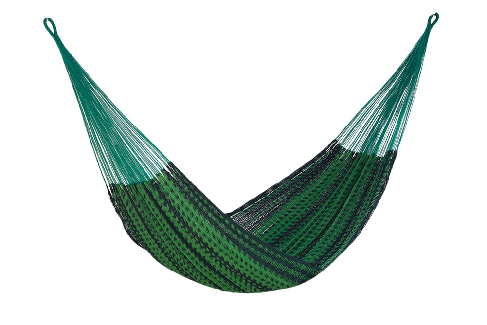 King Size Outdoor Cotton Mexican Hammock in Jardin Colour