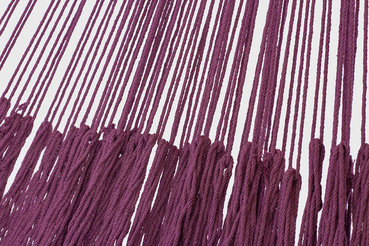 King Size Outdoor Cotton Mexican Hammock In Maroon