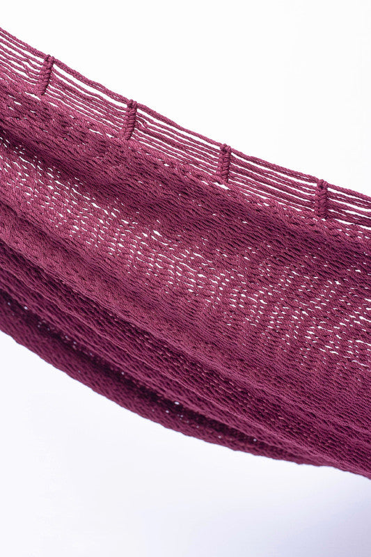 King Size Outdoor Cotton Mexican Hammock In Mexican Pink