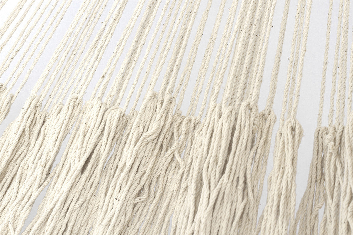 King Size Outoor Cotton Mayan Legacy Mexican Hammock in Cream