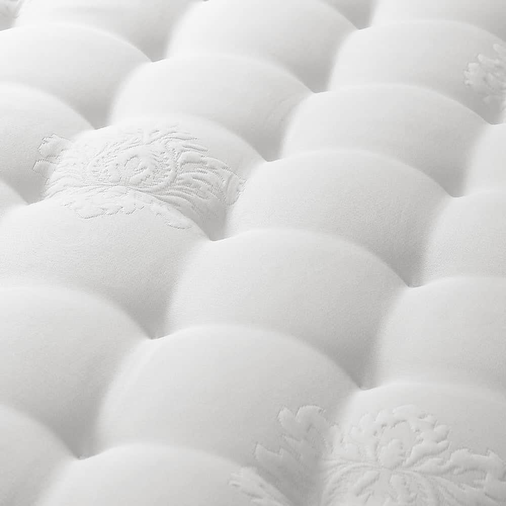 King Size Wooden Bed Frame Platform Base with Bonnell Spring Mattress Grey