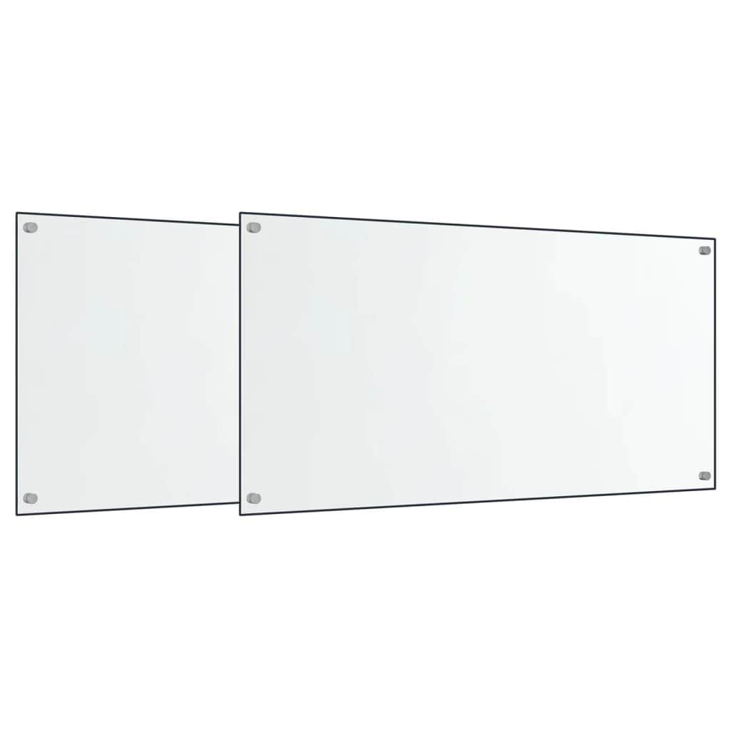 Kitchen Backsplashes 2 pcs Transparent Tempered Glass-Stylish