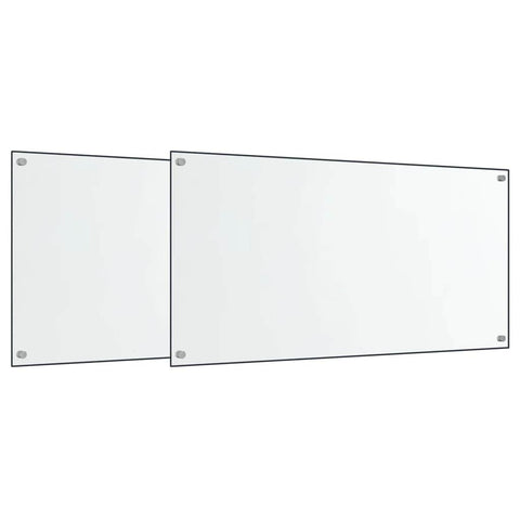 Kitchen Backsplashes 2 pcs Transparent Tempered Glass-Stylish