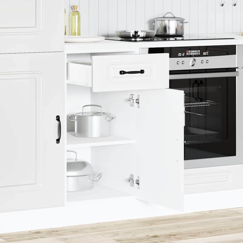Kitchen Base Cabinet Kalmar White - Engineered Wood | Wood finish