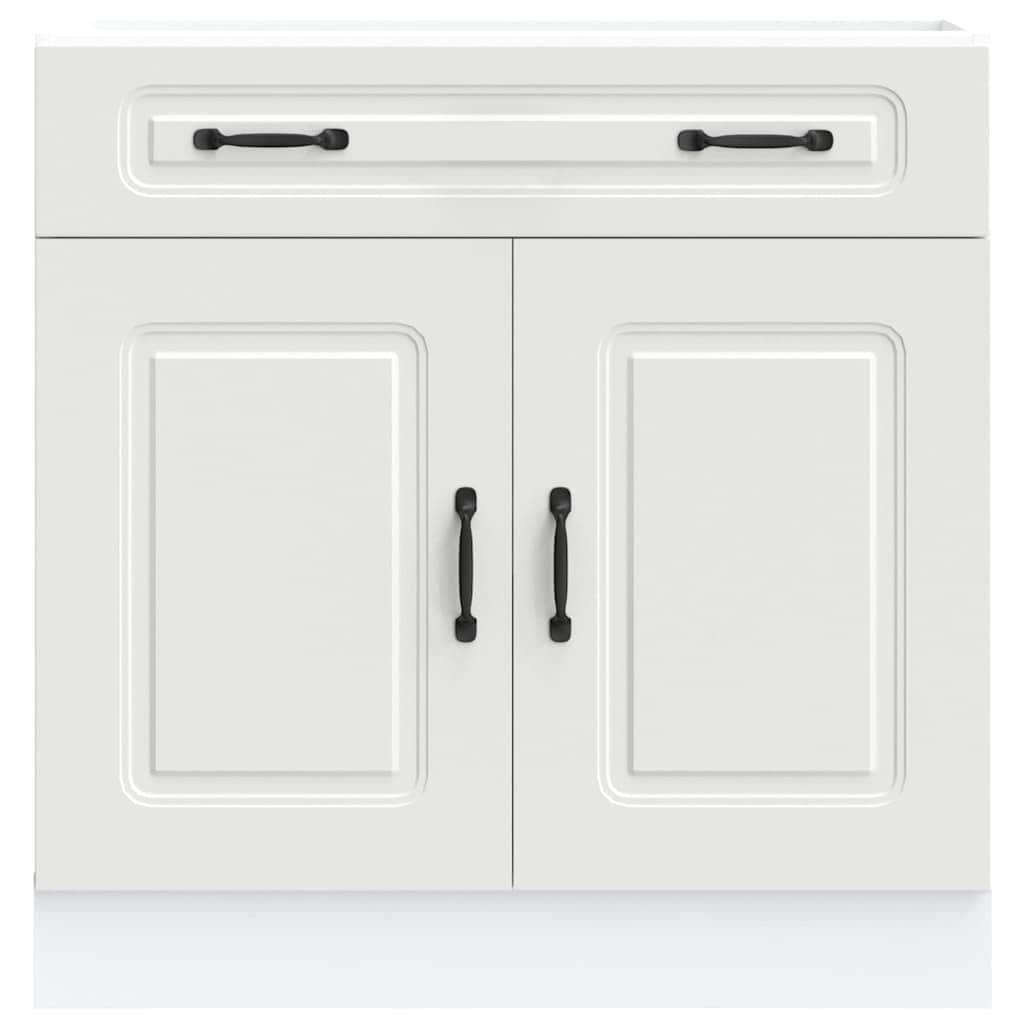 Kitchen Base Cabinet Kalmar White Engineered Wood