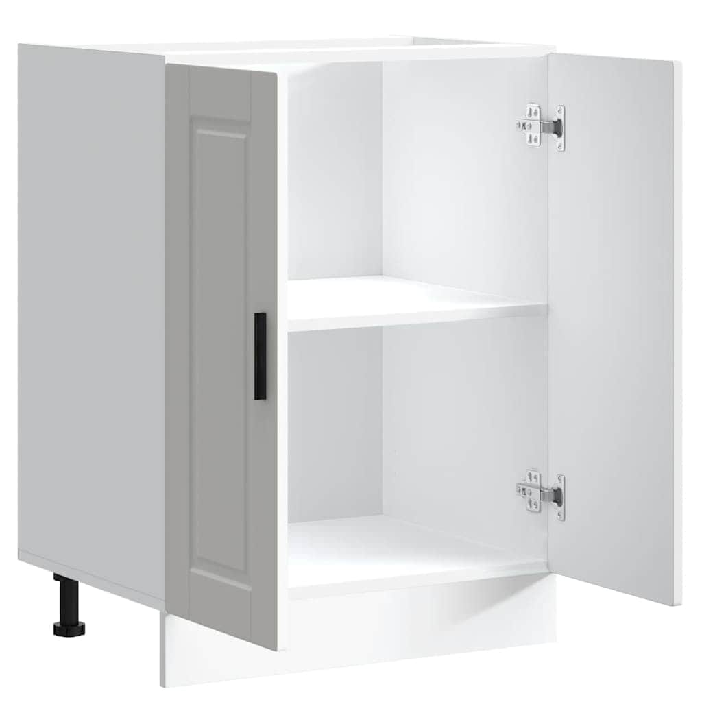 Wood finish - Kitchen Base Cabinet Porto White Engineered Wood